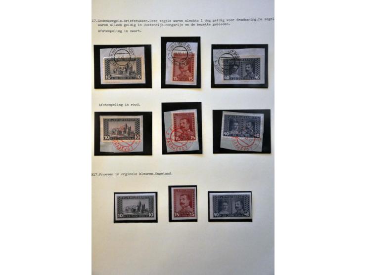 specialized collection 1879-1918 used and */** with a.o. perforations, better items, varieties, proofs, imperforated etc. in 