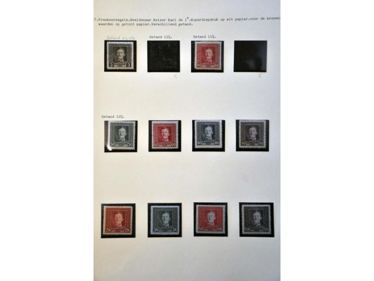 specialized collection 1879-1918 used and */** with a.o. perforations, better items, varieties, proofs, imperforated etc. in 