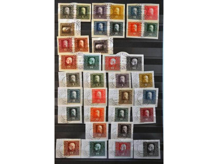 Landscapes 1906 issue, specialized collection used and */** with duplicates and large number Coleman perforations (including 