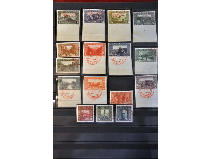 Landscapes 1906 issue, specialized collection used and */** with duplicates and large number Coleman perforations (including 