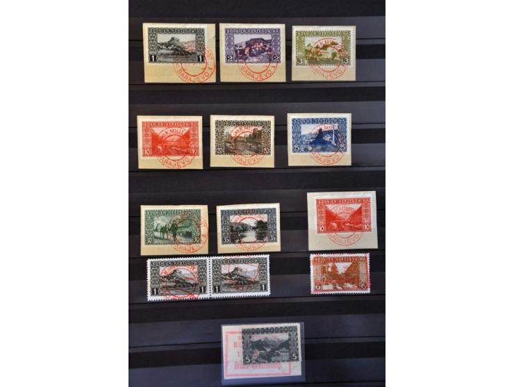 Landscapes 1906 issue, specialized collection used and */** with duplicates and large number Coleman perforations (including 