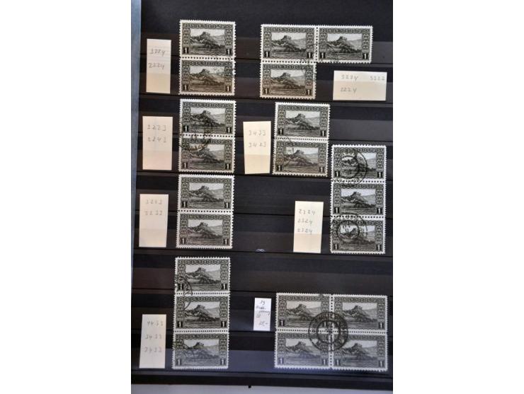 Landscapes 1906 issue, specialized collection used and */** with duplicates and large number Coleman perforations (including 