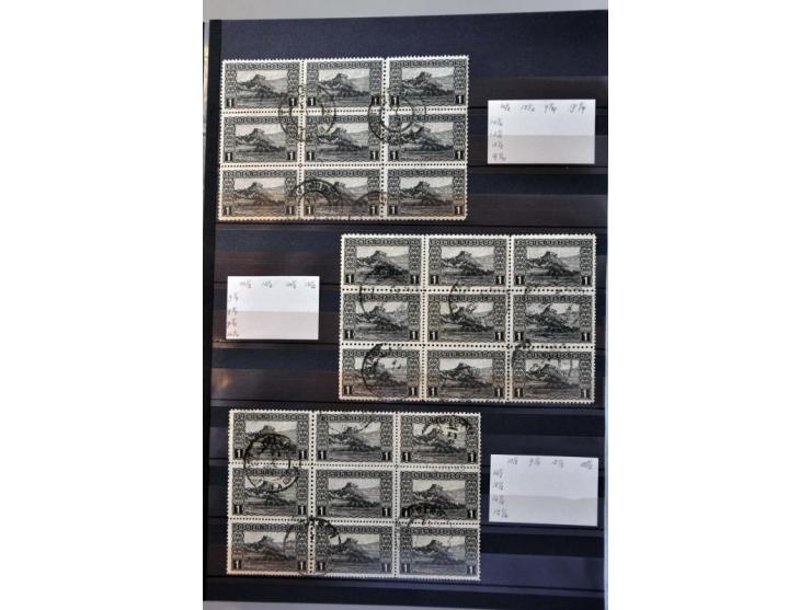 Landscapes 1906 issue, specialized collection used and */** with duplicates and large number Coleman perforations (including 