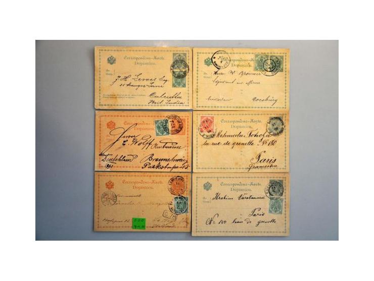 Coat of Arms issues 1879-1901, about 120 covers/cards including mixed frankings, additional frankings on postal stationery, f