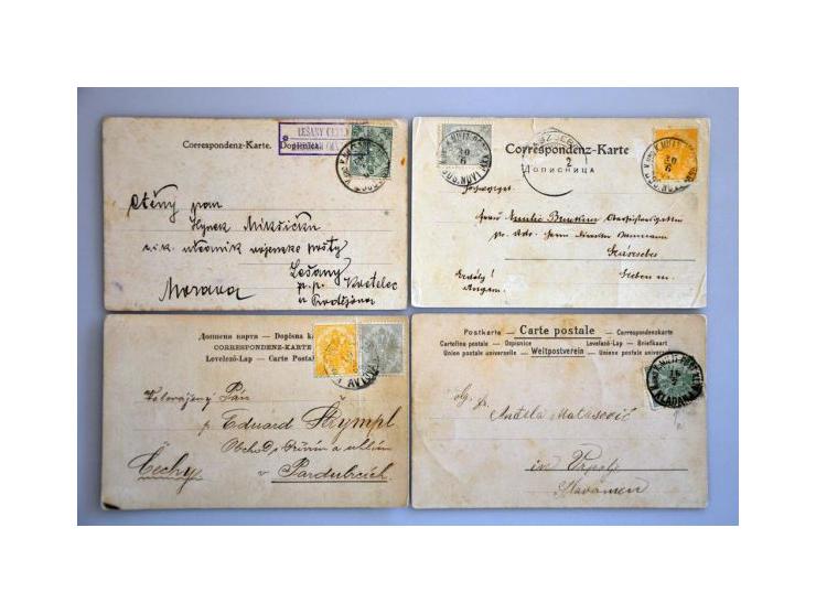 Coat of Arms issues 1879-1901, about 120 covers/cards including mixed frankings, additional frankings on postal stationery, f