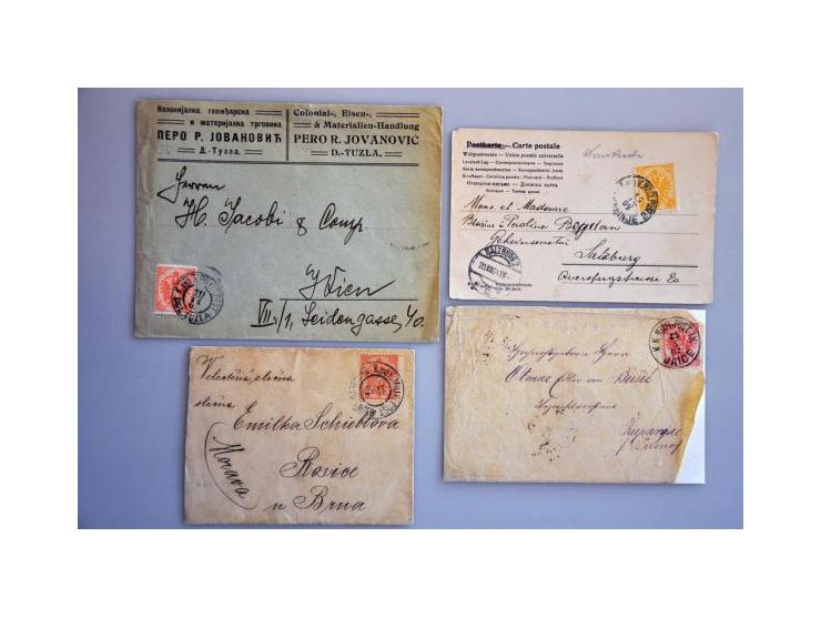 Coat of Arms issues 1879-1901, about 120 covers/cards including mixed frankings, additional frankings on postal stationery, f