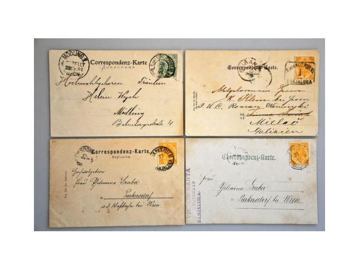 Coat of Arms issues 1879-1901, about 120 covers/cards including mixed frankings, additional frankings on postal stationery, f