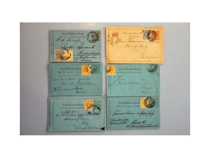 Coat of Arms issues 1879-1901, about 120 covers/cards including mixed frankings, additional frankings on postal stationery, f