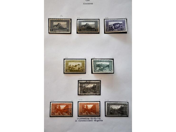 specialized collection 1879-1918 used and * with printings, perforations, cancellations, better stamps and sets etc., nicely 