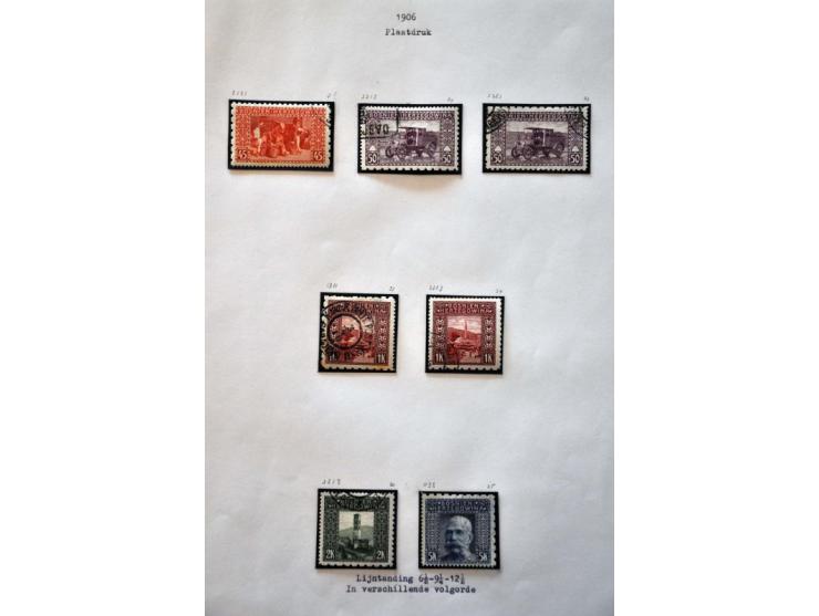 specialized collection 1879-1918 used and * with printings, perforations, cancellations, better stamps and sets etc., nicely 