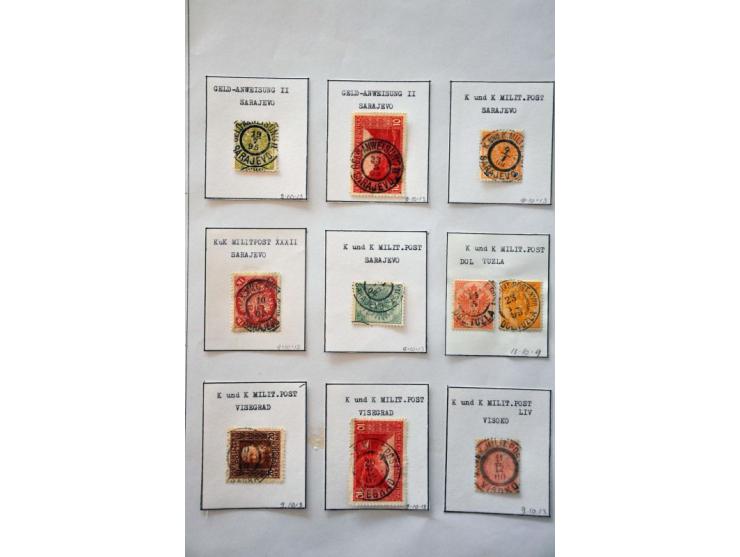 specialized collection 1879-1918 used and * with printings, perforations, cancellations, better stamps and sets etc., nicely 