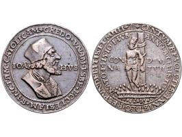 Historiepenningen (1415) op de verbrandingsdood van Joh. Hus, zilver 39mm ZF