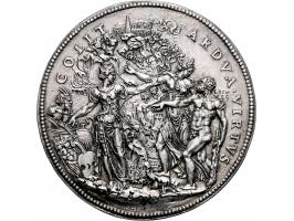 Historiepenningen (1550) Philips II als Infante door Leone Leoni, zilver 85mm, 165gr PR