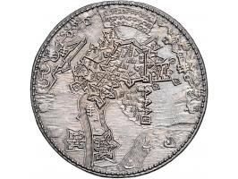 Historiepenningen penningen, 1622 Bergen op Zoom, opbreken beleg door Spinola door Maurits, zilver 55mm, 54,1 gram PR