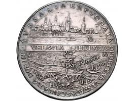 Historiepenningen 1629 Op de verovering van 's-Hertogenbosch, Wesel en de Veluwe (door L. van Taylingen) zilver 54mm, 55,2gr 