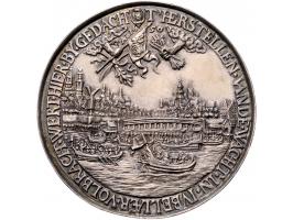 Historiepenningen penningen, 1650 Beleg van Amsterdam, door Van Rijswijck, vL. II pag. 349.I zilver 62mm 48,7gr ZF