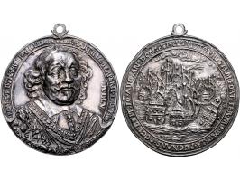 Historiepenningen 1653. Plaquette-penning op de dood vanMaarten Harpertszoon Tromp 1653 door Van Rijswijck naar een ontwerp v