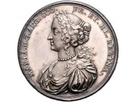 Historiepenningen 1677 Huwelijk Prins Willem III met Maria, hertogin van York, var. vL. III 236. Vermoedelijk later werk gesl