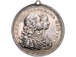 Historiepenningen 1747, draagpenning, verheffing van Willem Karel Hendrik Friso tot stadhouder Willem IV, Afbeelding Willem V