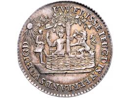 Historiepenningen 1766, Op de inhuldiging van Willem V als stadhouder, zilver 6,1gr, 28mm PR