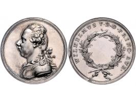 Historiepenningen (1780) Beloningsmedaille Willem V door Schepp, zilver, 21,64gr. 35mm bijna PR