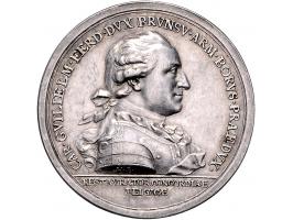 Historiepenningen 1787, Machtsherstel Willem V door de Hertog van Brunswijk, door H. Boltshauser, zilver 41 mm PR