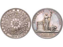 Historiepenningen 1790, Brabantse Omwenteling, het Vaderland verwerpt het Oostenrijkse juk, door van Berckel, zilver, 40mm, D