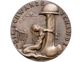 Germany before and after 1945 1920 'Die Wache am Rhein', by Karl Goetz, cast bronze, 58 mm, Kienast 262 EF