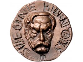 Historiepenningen France, artmedal n.d. in bronze, Leon Bloy - Obv: portrait facing, 94 mm EF