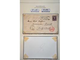 emissie 1870, gespecialiseerde collectie met o.a. stempels, enkele proeven, specimen en 26 meest betere poststukken in ringba