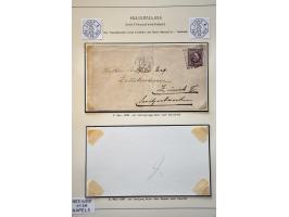 emissie 1870, gespecialiseerde collectie met o.a. stempels, enkele proeven, specimen en 26 meest betere poststukken in ringba