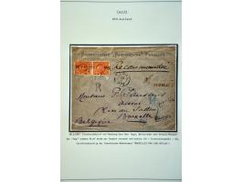 emissie 1870, gespecialiseerde collectie met o.a. stempels, enkele proeven, specimen en 26 meest betere poststukken in ringba