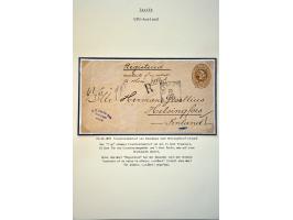 emissie 1870, gespecialiseerde collectie met o.a. stempels, enkele proeven, specimen en 26 meest betere poststukken in ringba