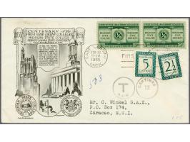 2½ cent en 5 cent groen op fdc uit East Lansing, Michigan 12-2-1955 naar Willemstad, pracht ex.