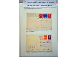 ruim 150 postwaardestukken 1876-ca.1970 met bijfrankering wegens buitenland, interlokaal, tariefaanpassingen, luchtrecht, ver