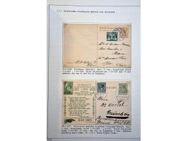 ruim 150 postwaardestukken 1876-ca.1970 met bijfrankering wegens buitenland, interlokaal, tariefaanpassingen, luchtrecht, ver