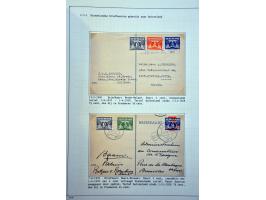 ruim 150 postwaardestukken 1876-ca.1970 met bijfrankering wegens buitenland, interlokaal, tariefaanpassingen, luchtrecht, ver