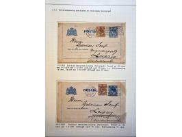 ruim 150 postwaardestukken 1876-ca.1970 met bijfrankering wegens buitenland, interlokaal, tariefaanpassingen, luchtrecht, ver