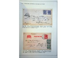 ruim 150 postwaardestukken 1876-ca.1970 met bijfrankering wegens buitenland, interlokaal, tariefaanpassingen, luchtrecht, ver