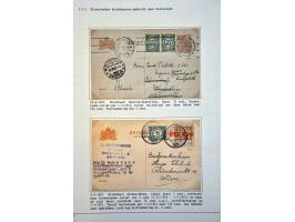 ruim 150 postwaardestukken 1876-ca.1970 met bijfrankering wegens buitenland, interlokaal, tariefaanpassingen, luchtrecht, ver