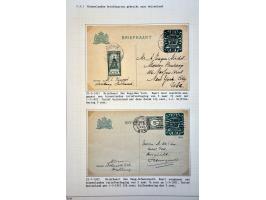 ruim 150 postwaardestukken 1876-ca.1970 met bijfrankering wegens buitenland, interlokaal, tariefaanpassingen, luchtrecht, ver