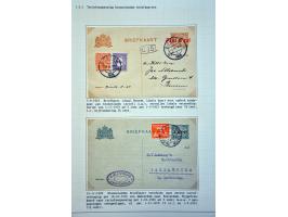 ruim 150 postwaardestukken 1876-ca.1970 met bijfrankering wegens buitenland, interlokaal, tariefaanpassingen, luchtrecht, ver