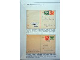 ruim 150 postwaardestukken 1876-ca.1970 met bijfrankering wegens buitenland, interlokaal, tariefaanpassingen, luchtrecht, ver