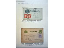 ruim 150 postwaardestukken 1876-ca.1970 met bijfrankering wegens buitenland, interlokaal, tariefaanpassingen, luchtrecht, ver