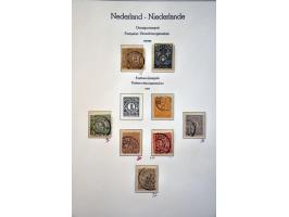 gespecialiseerde collectie 1852-1923 w.b. port, dienst, postbewijs en betere ex. op albumbladen