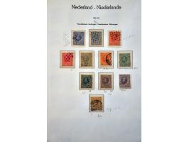 gespecialiseerde collectie 1852-1923 w.b. port, dienst, postbewijs en betere ex. op albumbladen