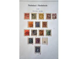 gespecialiseerde collectie 1852-1923 w.b. port, dienst, postbewijs en betere ex. op albumbladen