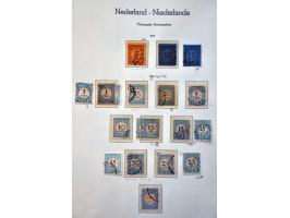 gespecialiseerde collectie 1852-1923 w.b. port, dienst, postbewijs en betere ex. op albumbladen