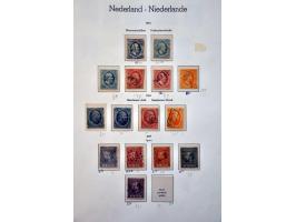 gespecialiseerde collectie 1852-1923 w.b. port, dienst, postbewijs en betere ex. op albumbladen