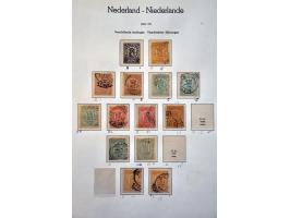 gespecialiseerde collectie 1852-1923 w.b. port, dienst, postbewijs en betere ex. op albumbladen